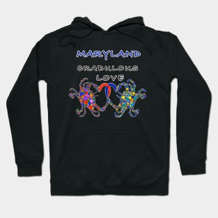 Maryland, Crab Lover, Crabulous Love, Hearts Hoodie